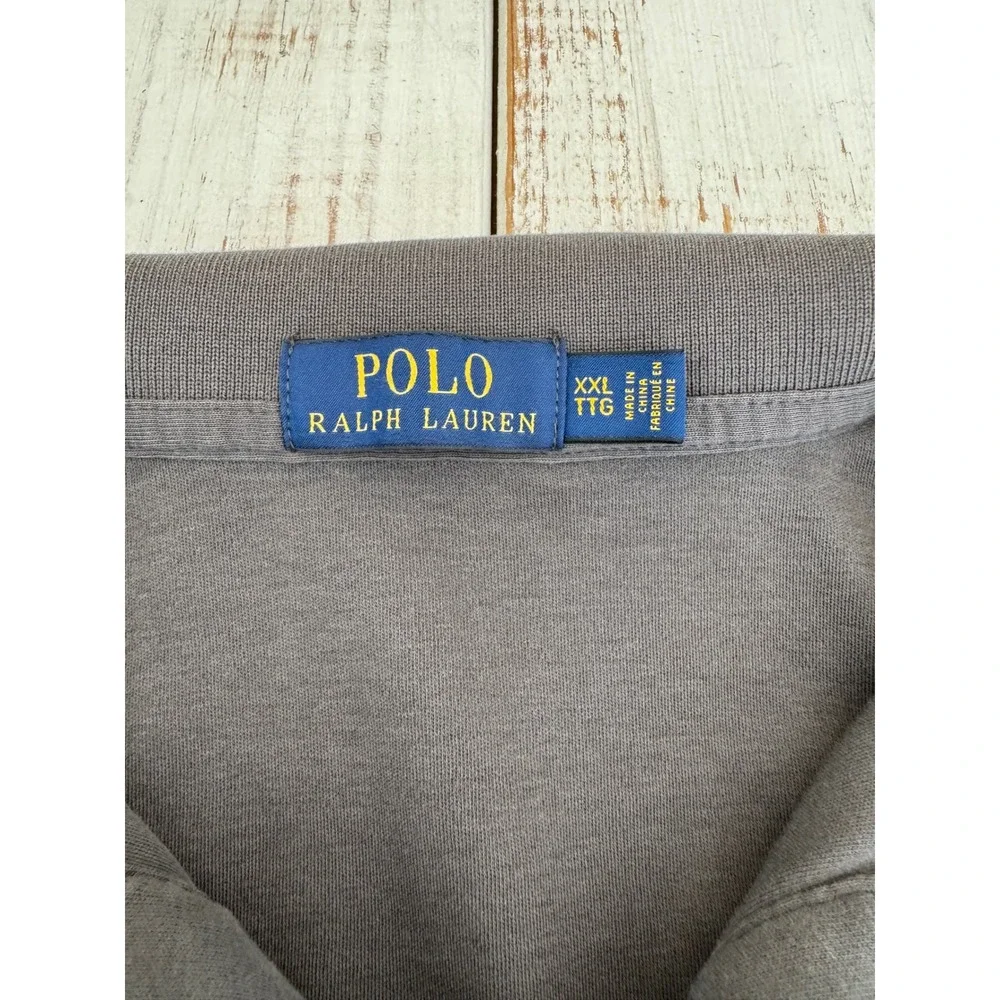 Polo‎ Ralph Lauren Mens Short Sleeve Polo Shirt Charcoal Grey XXL 100% Cotton